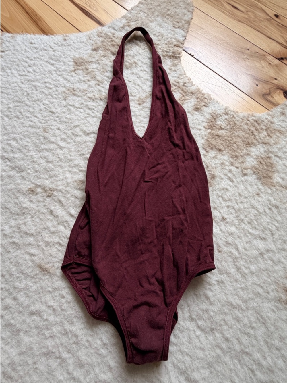 American apparel maroon bodysuit xs